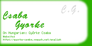 csaba gyorke business card