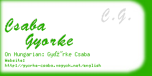 csaba gyorke business card